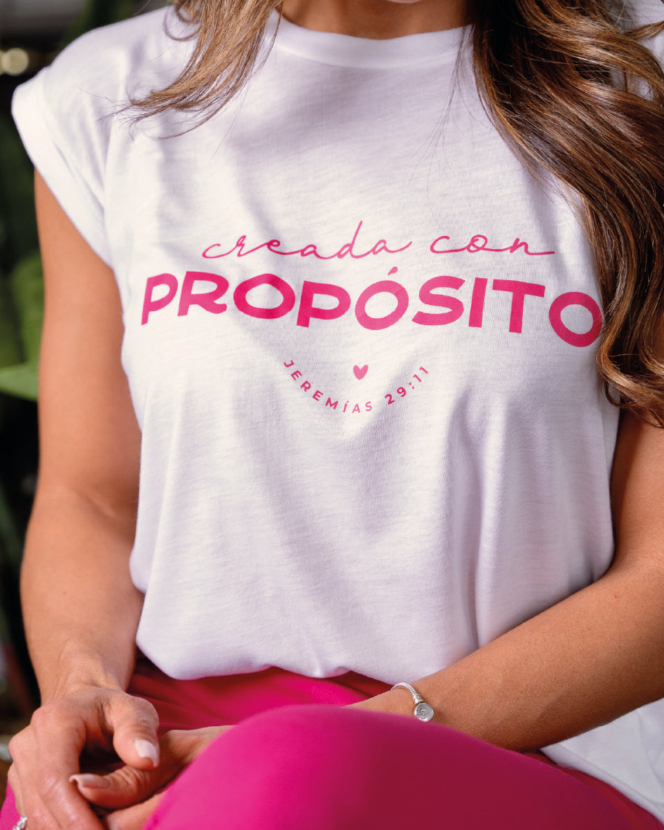 T-Shirt Creada Con Propósito - Blanca